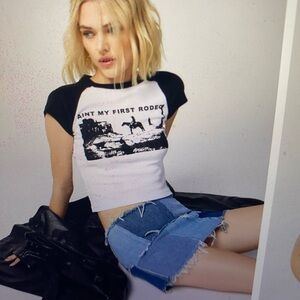 Urban Outfitters Black and White Rodeo Tee